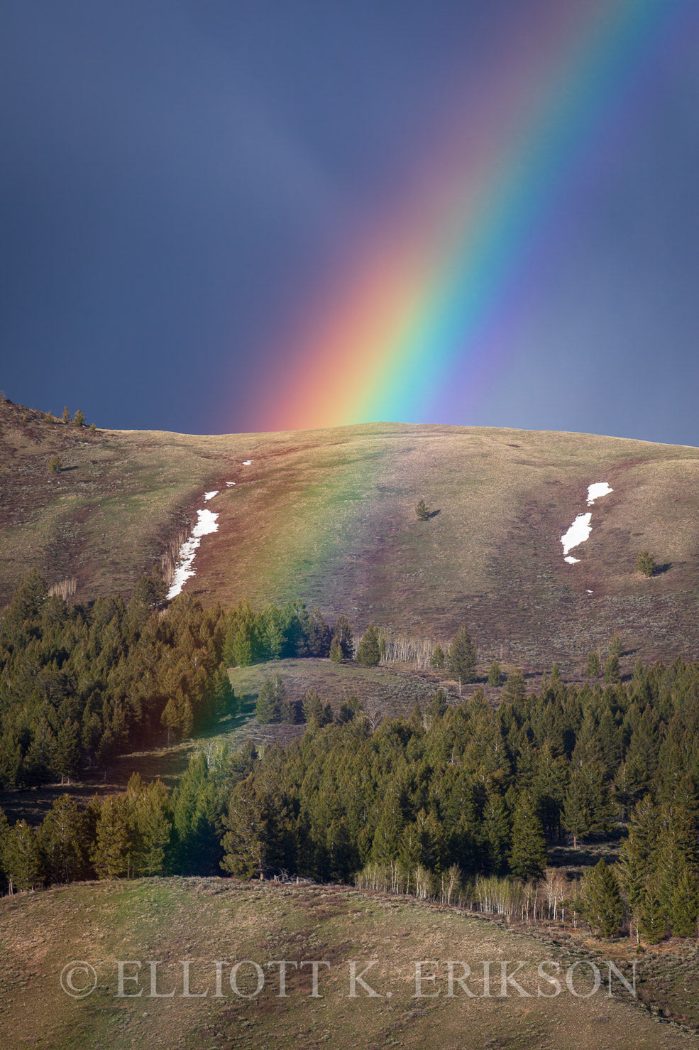 Treasure at Blacktail Butte. Rainbow over Grand Teton National Park Blacktail Butte.